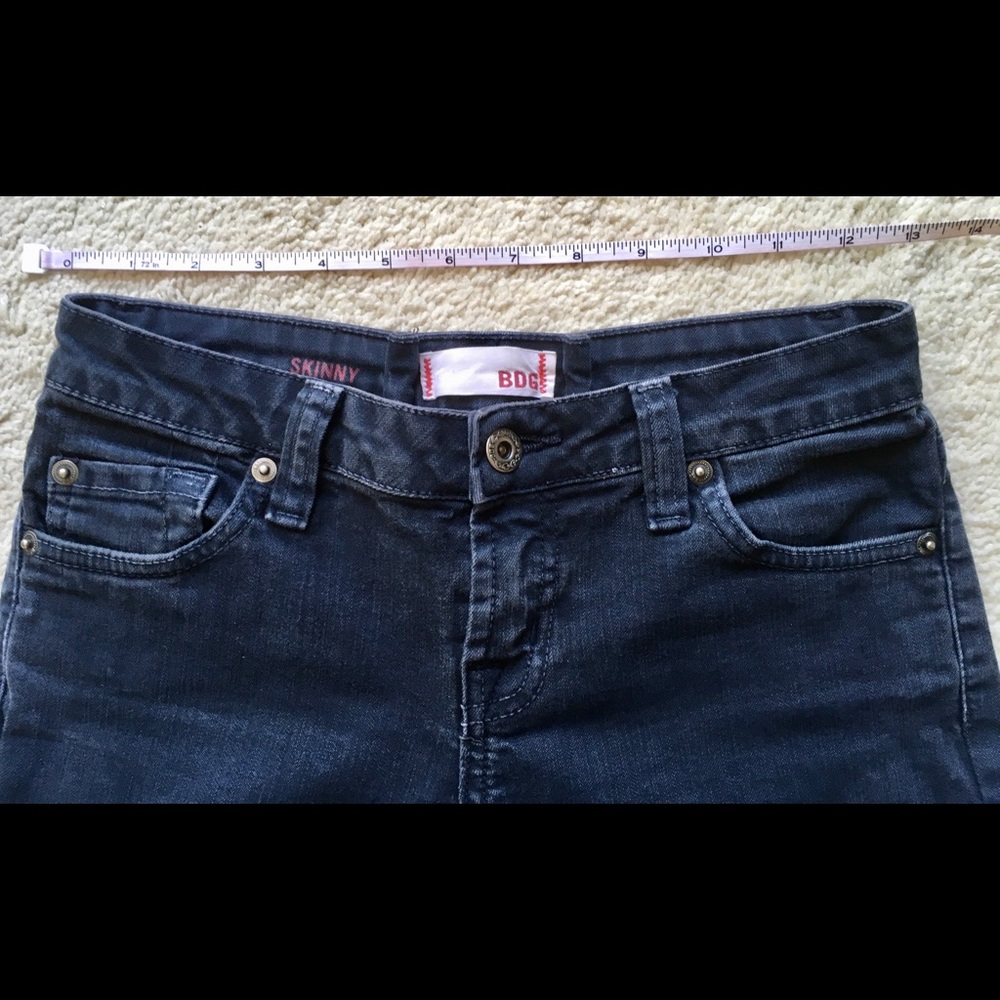 BDG black skinny faded mid-rise jeans